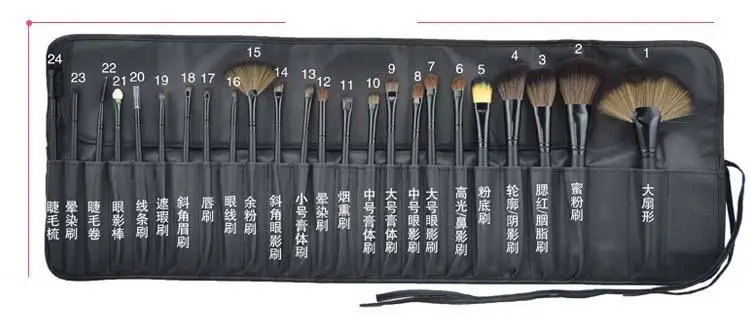 Новый! 24 шт. профессиональные кисти макияж комплект косметика щетки и высокое