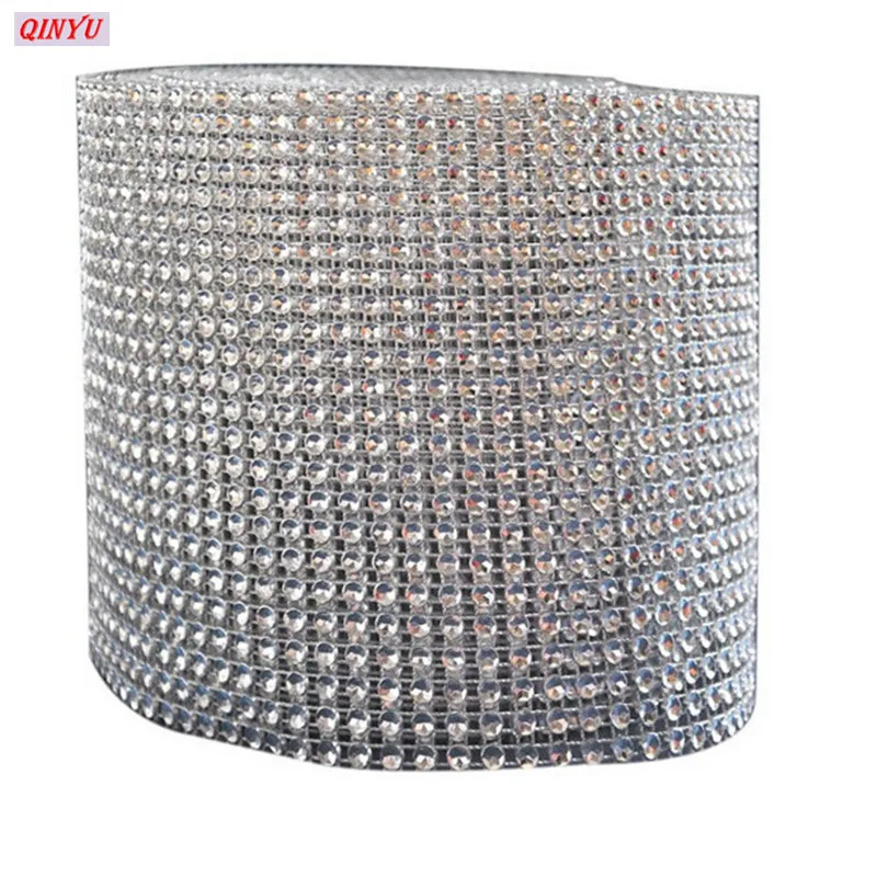 90 см сетка отделка Bling Diamond обёрточная Бумага торт ролл Тюль ленты с кристаллами вечерние свадебные украшения вечерние принадлежности 6zHH193