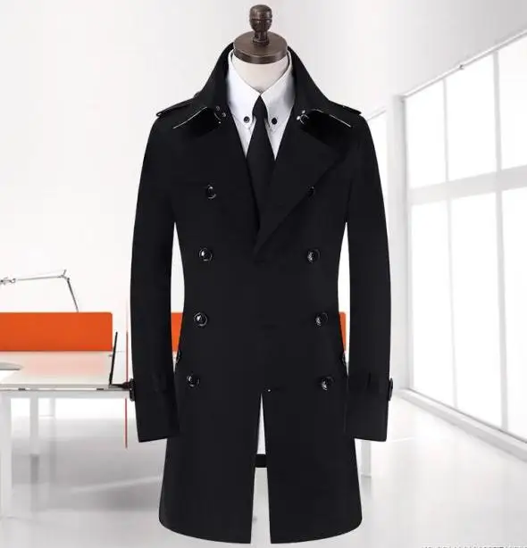 Мужской Тренч весеннее длинное пальто manteau homme в Корейском стиле большие размеры
