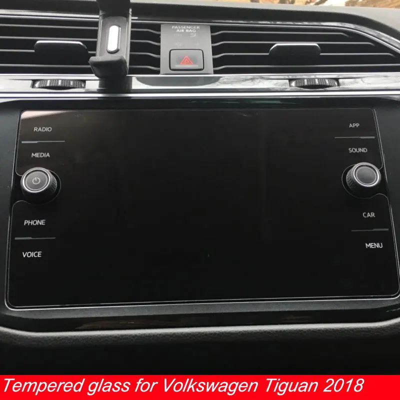 

For Volkswagen Tiguan Teramont Atlas 2018 2019 8 inch tempered glass car navigation screen protector LCD display film sticker