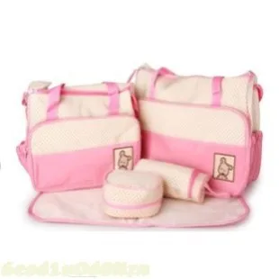 New Fashion 5pcs Baby Changing Diaper Nappy Bag Mummy Mother Handbag multifunctional set | Мать и ребенок