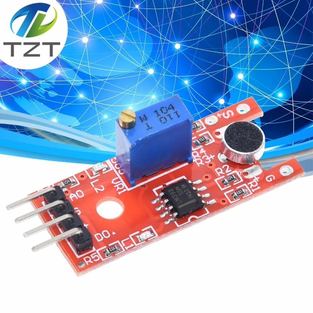 TZT микрофон голосовой звуковой сенсорный модуль для Arduino аналоговый цифровой выходной датчик s KY-038