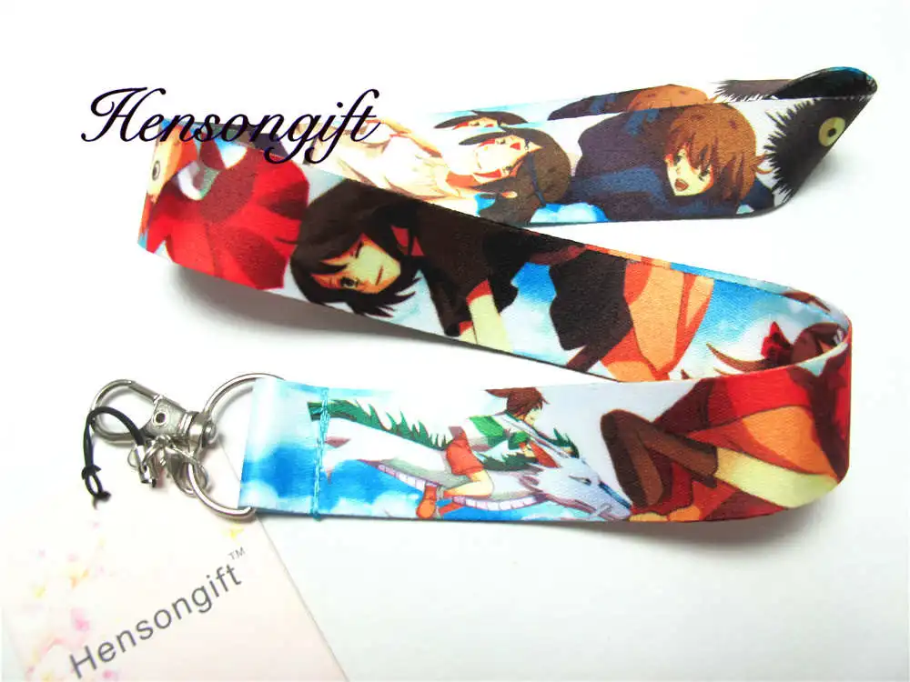 Красный / розовый Hensongift мальчик Тоторо значок ремешок для ключей японского аниме ремешки на шею для мобильного телефона мультфильм брелки прекрасный подарок для детей - Цвет: Красный / розовый
