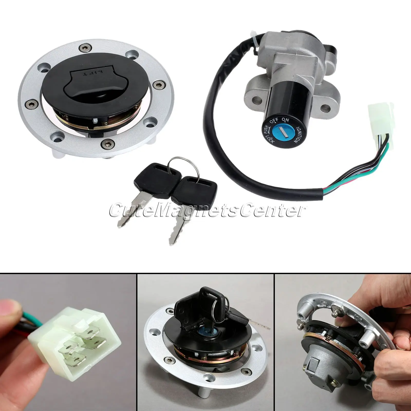 Замок зажигания мотоцикла топливная газовая крышка + ключи для RF400 RF600 RF900 RGV250 Gamma