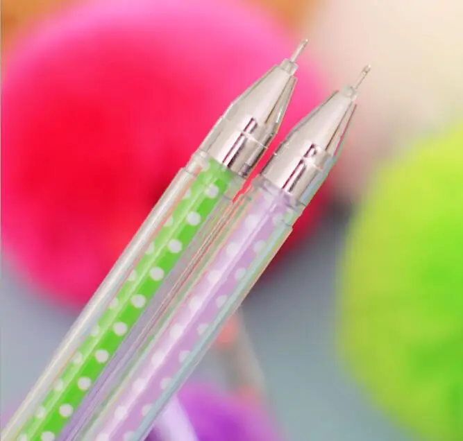 12 шт./лот 17 см корейский помпон в виде леденца гелевые черные чернила ручки для