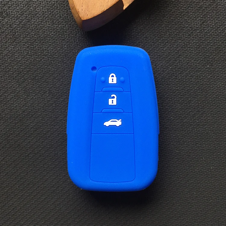 silicone car key cover case for toyota Camry new Prado Avalon Remote Fob Cover 3 Button