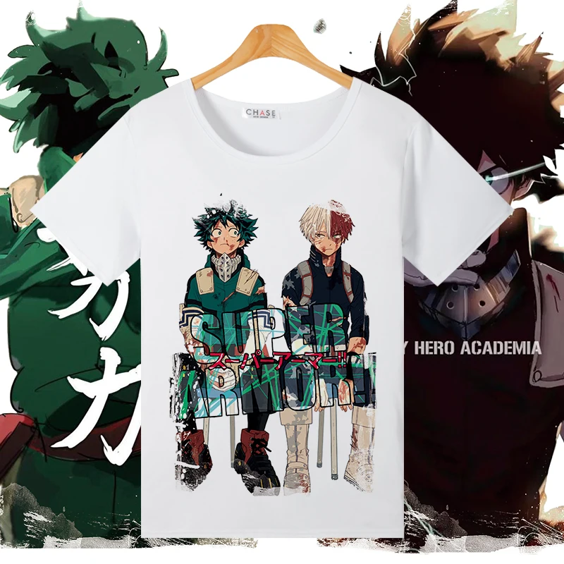 Футболка для косплея моя геройская Академия Izuku Midoriya Bakugou Katsuki летняя футболка