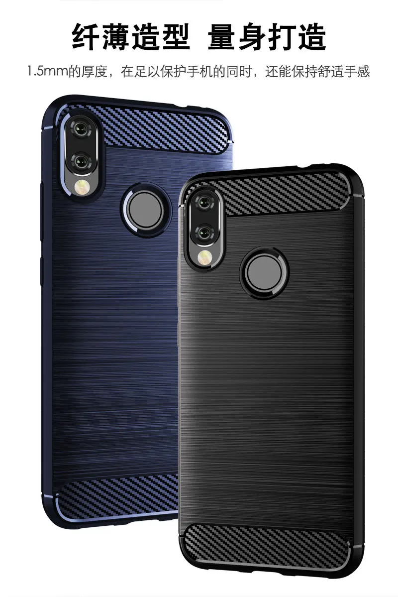 Чехол для Xiaomi Redmi Note 7 силиконовый мягкий ТПУ чехол с текстурой из матового