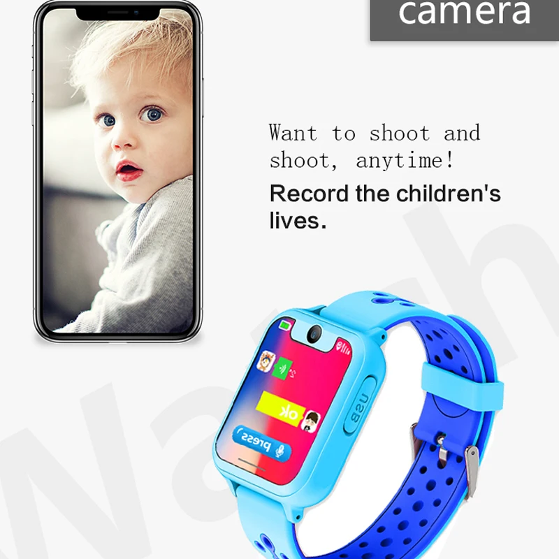 Детские Смарт часы S6 с камерой SOS функцией обратного звонка отслеживания