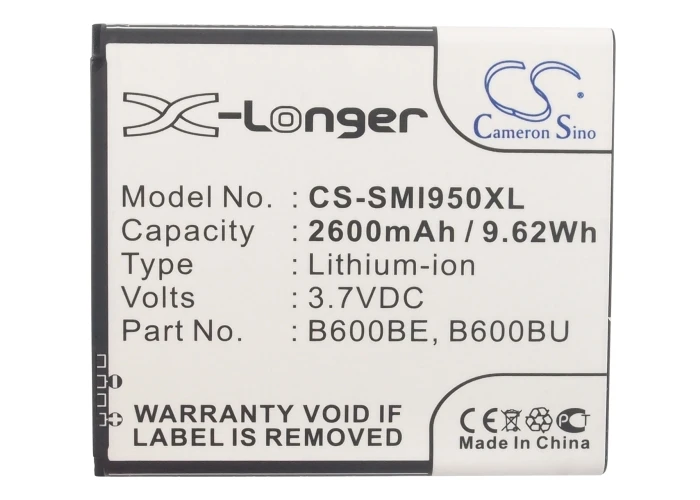 Аккумулятор Cameron Sino 2600mAh B600BE B600BU для Samsung Galaxy S4 i9295 I9500 i9502 i9505 i9506 I545 R970 R970C R970X i337
