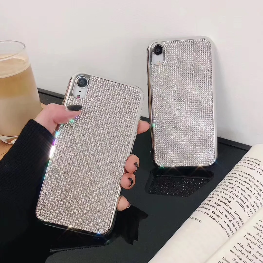 Роскошный дизайнерский Алмазный чехол для IPhone XS Max XR X 8 7 6 S Plus plus блестящий