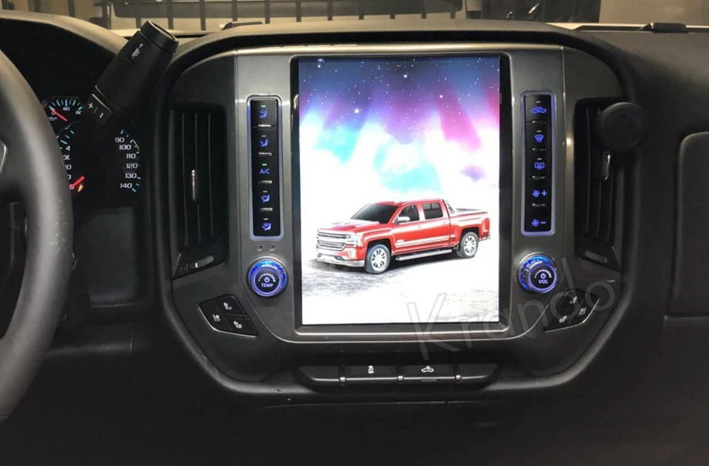 Krando Android 8,1 12," Tesla Стиль Вертикальное автомобильное радио для Chevrolet Silverado и GMC Sierra- навигационный плеер