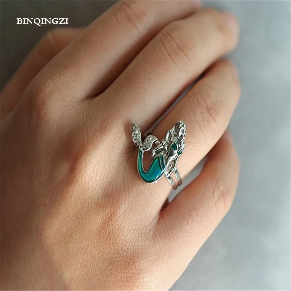 BINQINGZI 2018 модное регулируемое кольцо для настроения меняющее цвет выпускное пары
