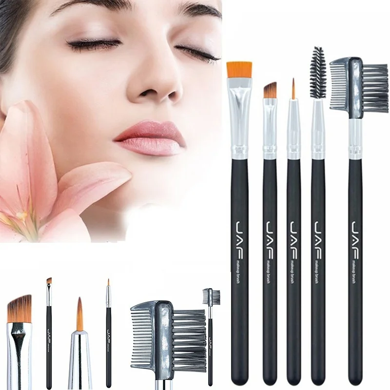 Розничная торговля JAF100 % Vegan Eye Make Cosmetische Borstel набор voor подводка для глаз Wenkbrauw Wimper