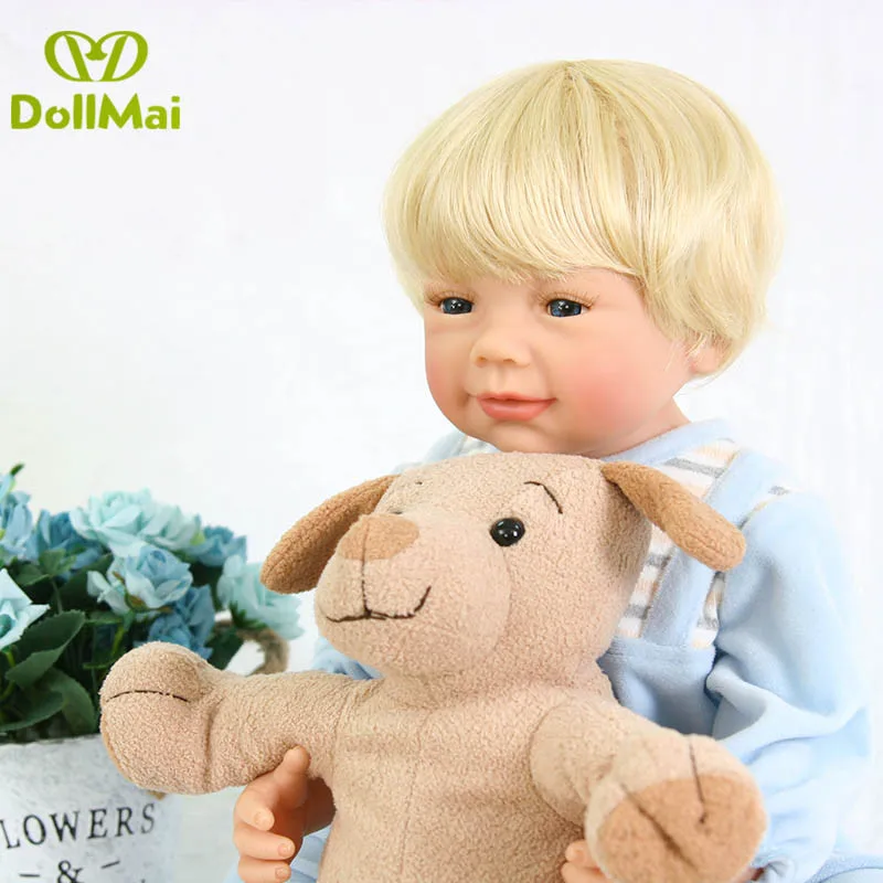 56 см Bebes reborn menino полностью виниловая силиконовая кукла Reborn Baby boy игрушки дети