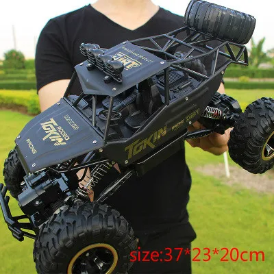 37x23x20cm black 1:12 1:16 радиоуправляемые автомобили 4WD двойной привод двигателей 2,4 г Электрический радиоприемник дистанционное управление внедорожный Альпинизм Bigfoot автомобиль детские подарочные игрушки для мальчика - Цвет: 37x23x20cm black
