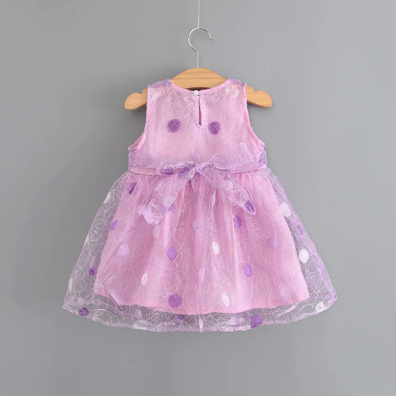 2017 summer girl dress new Princess dresses kids clothing corsage yarn girls clothes sleevelss dot beautiful | Детская одежда и