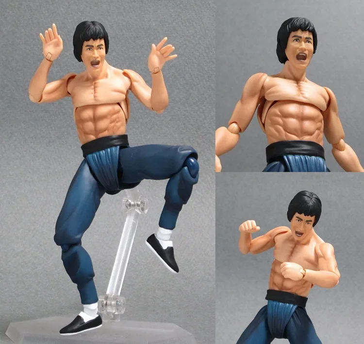 1 шт. 14 см крутой Брюс Ли Китайский кунг фу Мастер ПВХ подвижные фигурки MF Figma 266