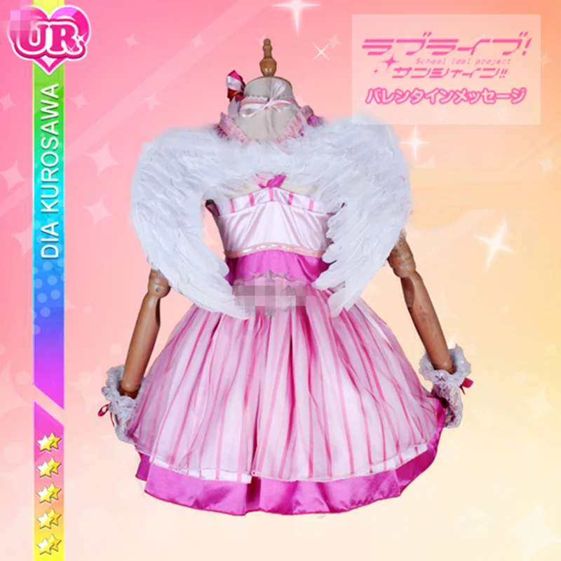 Размер на заказ lovelive Sunshine Azalea Galaxyk Kurosawa Dia Косплей Лолита платье Хэллоуин костюмы аниме одежда с крыльями cos