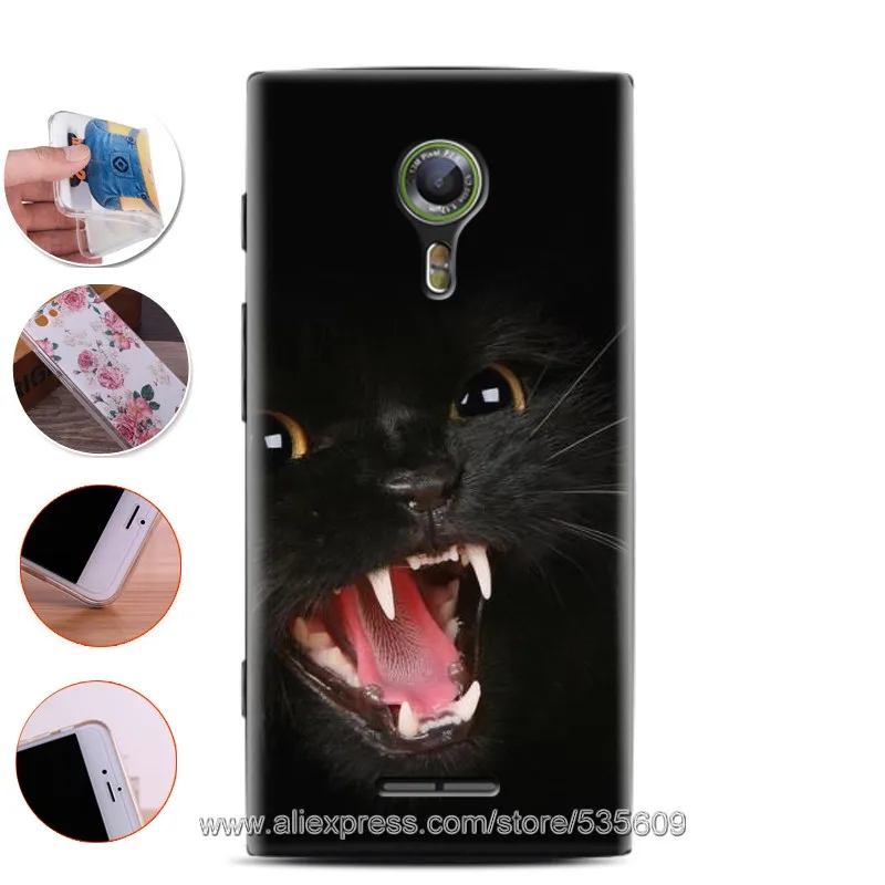 Новый Кожу Мягкой ТПУ Силиконовый Чехол Для Alcatel OneTouch Вспышки 2 пакета(ов) Крышка