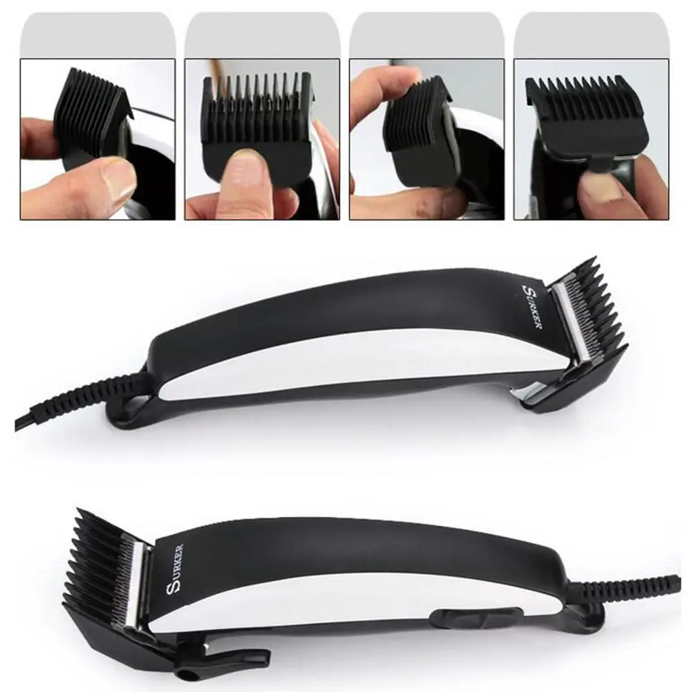 SURKER SK-5601 Household Power Cord Professional Hair Clipper Adjustable Adult Clippers Trimmer with EU | Бытовая техника