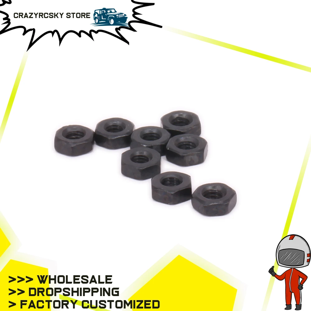 RCAWD 8 шт. M2.5 гайка для радиоуправляемой модели автомобиля 1 12 Wltoys 12428 FY03 Traxxxs HSP HPI