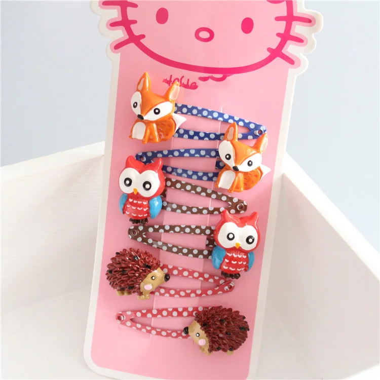 6 шт. детские заколки для волос в виде животных|girls hair clips|hair cliphair accessories girls |