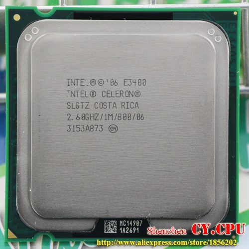Для Intel Celeron Dual-Core E3400 cpu Processor(2,6 ГГц/1 м/800 ГГц) Socket 775