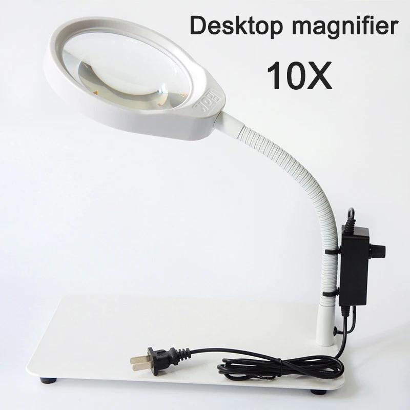 Desktop Magnifying Glass with 48pcs LED Light Universal Rotation for Electronic Maintenance Testing | Инструменты