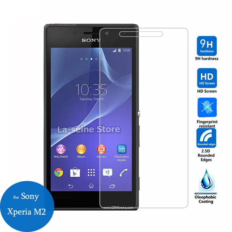 Закаленное стекло для sony Xperia M2 Dual 2.5D 9H Защитная пленка экрана S50h D2302 D2303 D2306 M 2 Aqua