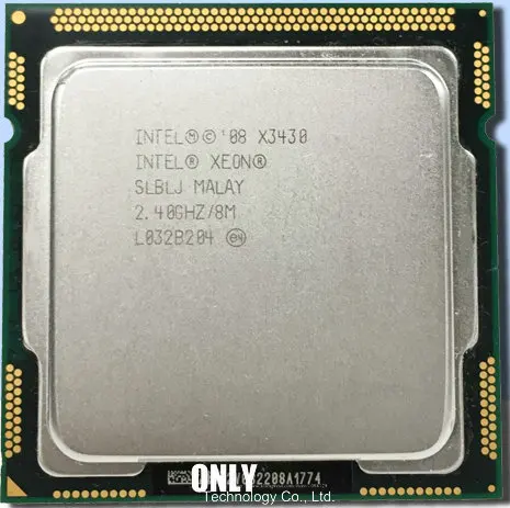 Процессор Intel ЦП Xeon x3430 2 4 ГГц/LGA 1156 /8 Мб L3 кэш/четырехъядерный/95 Вт|xeon cpu|intel xeon cpuintel |