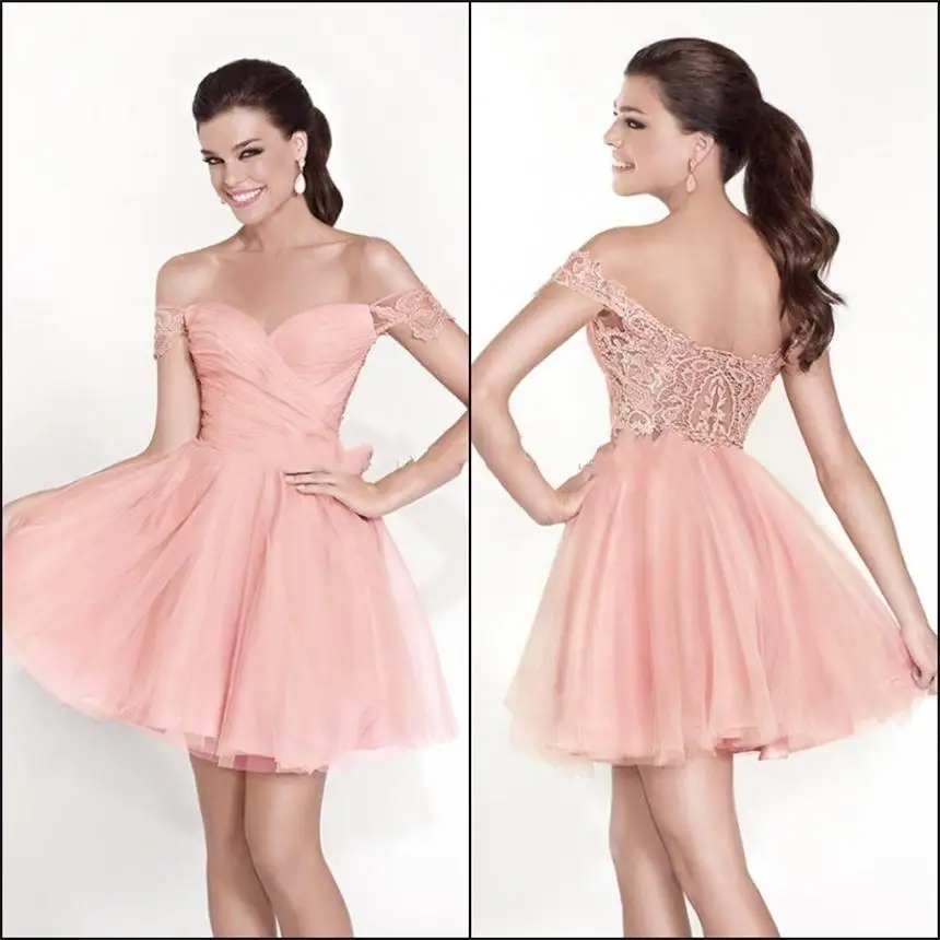 Лидер продаж милая по колено аппликация платье для выпускного вечера с открытыми