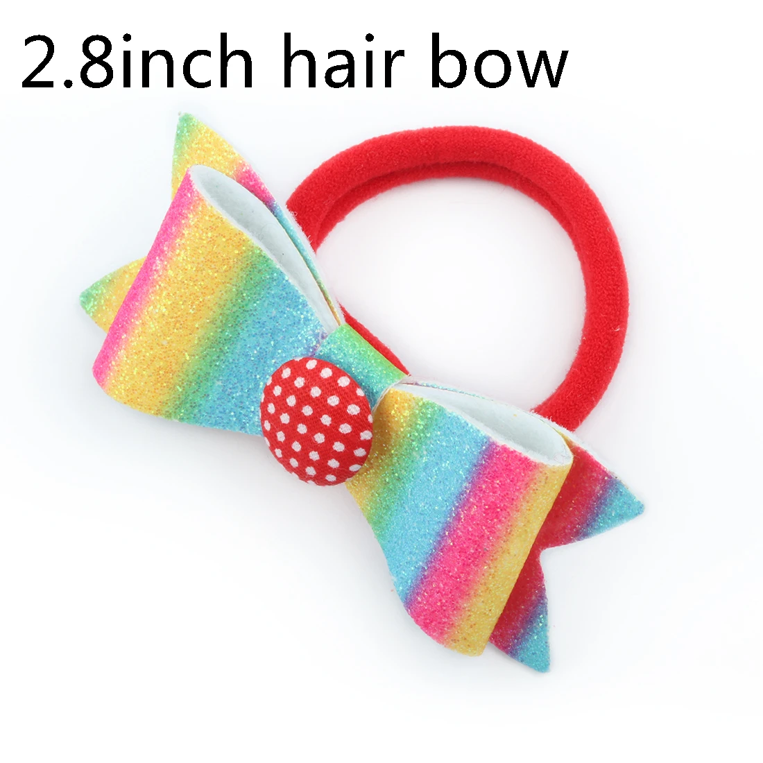rainbow hair bow-1 1 шт., аксессуары для волос для девочек, милый Блестящий бант для волос, Радужный бант с блестками, эластичная резинка на пуговицах, детский головной убор Love - Цвет: rainbow hair bow-1