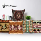 Декоративные подушки в геометрическом стиле для кровати, дивана, Декоративные Чехлы, животное, слон, рисунок Чехлы на подушки для дома 45x45