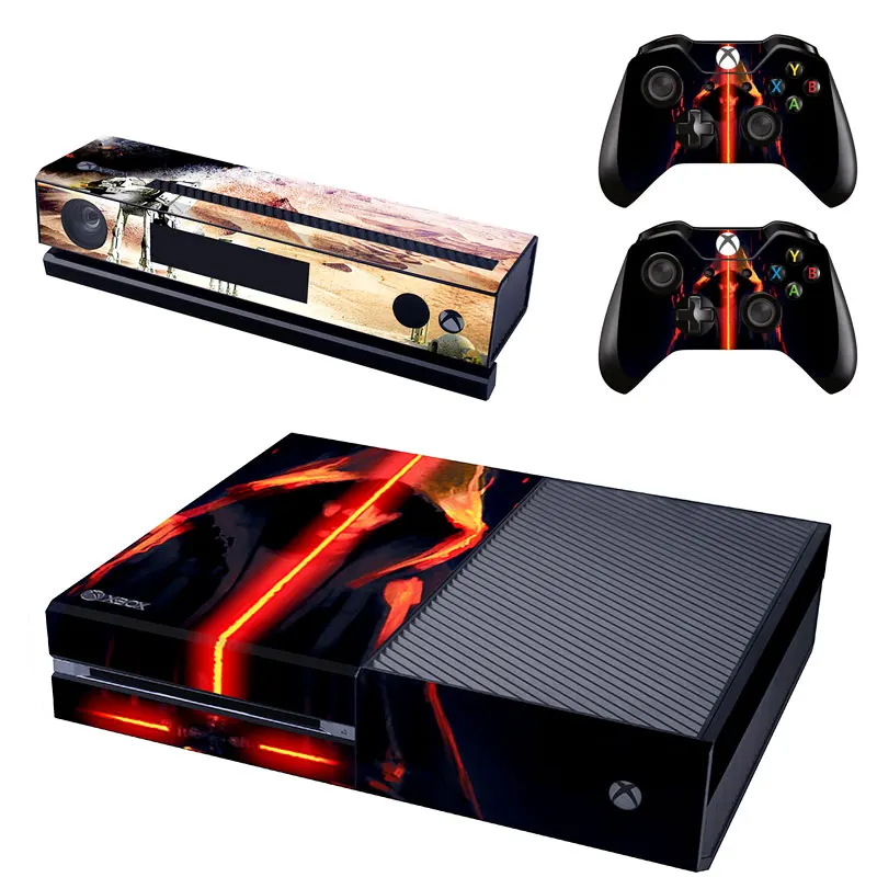 С принтом «Звездные войны» кожи Стикеры наклейка для Microsoft Xbox One консоли и 2 контроллеры для Xbox One кожи Стикеры винил - Цвет: GSTN0193