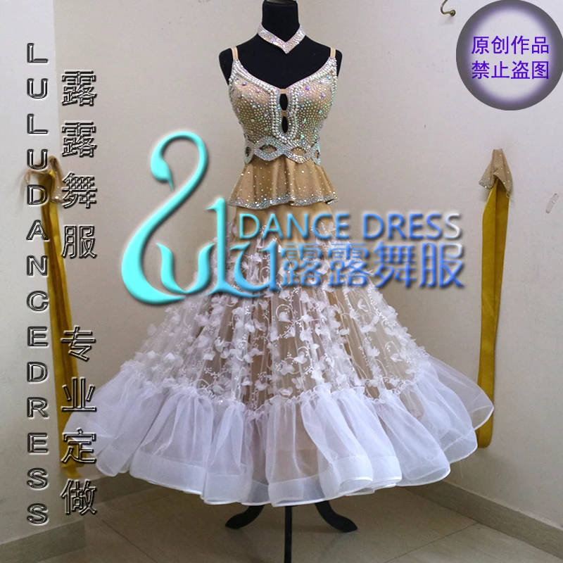 Танцевальное платье ручной работы/стандартное Платье для Бальных соревнований