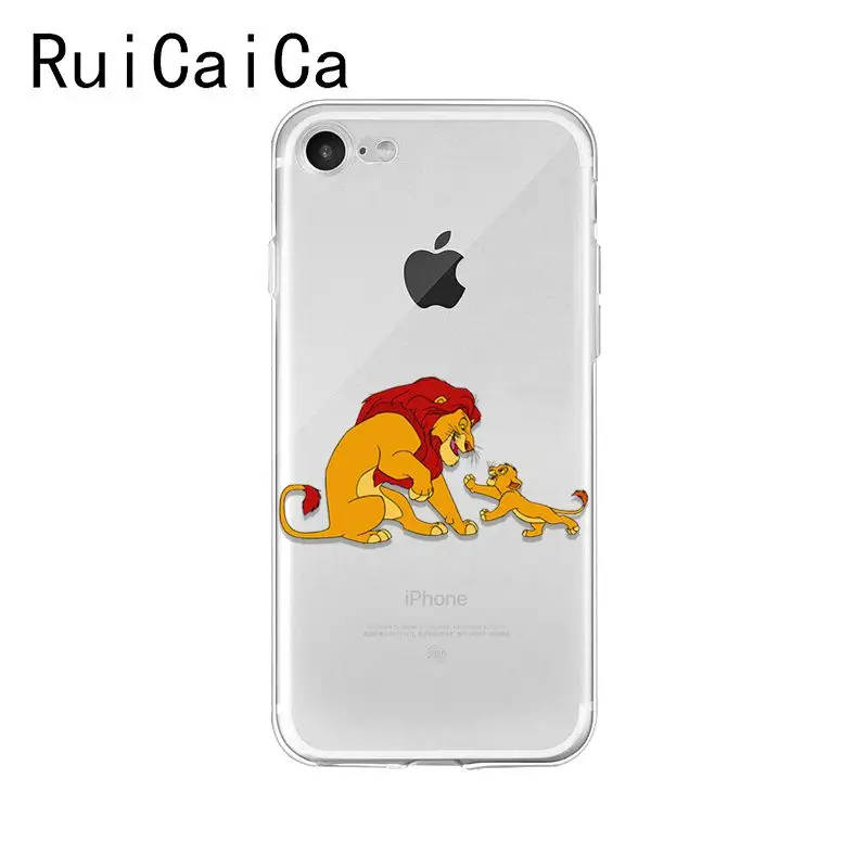 Ruicaica Король Лев Simba мультфильм Мода Новинка чехол для телефона Fundas для iPhone 8 7 6 6S Plus X XS MAX 5 5S SE XR 10 Чехол