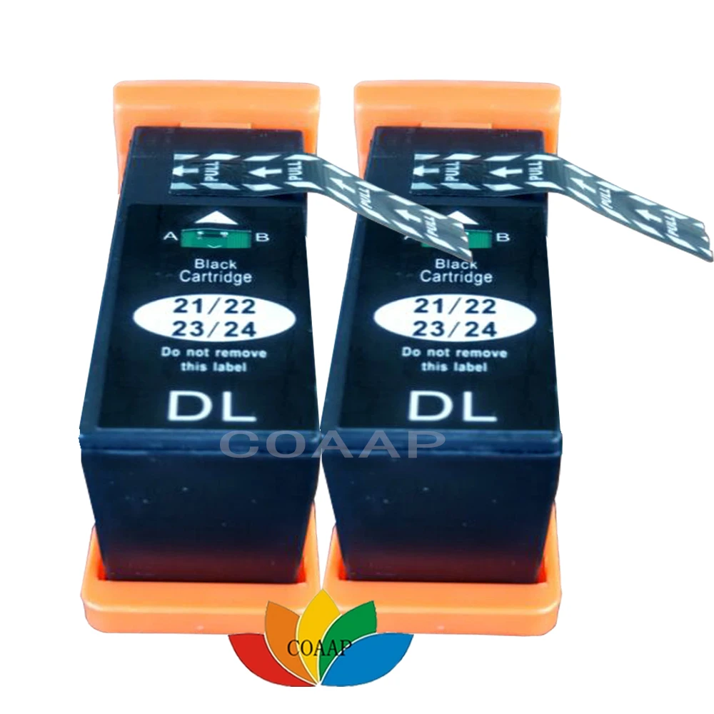

2 Black Dell 21 series Compatible Ink Cartridges For Dell V313 V313W V515W P513W P713W V715W