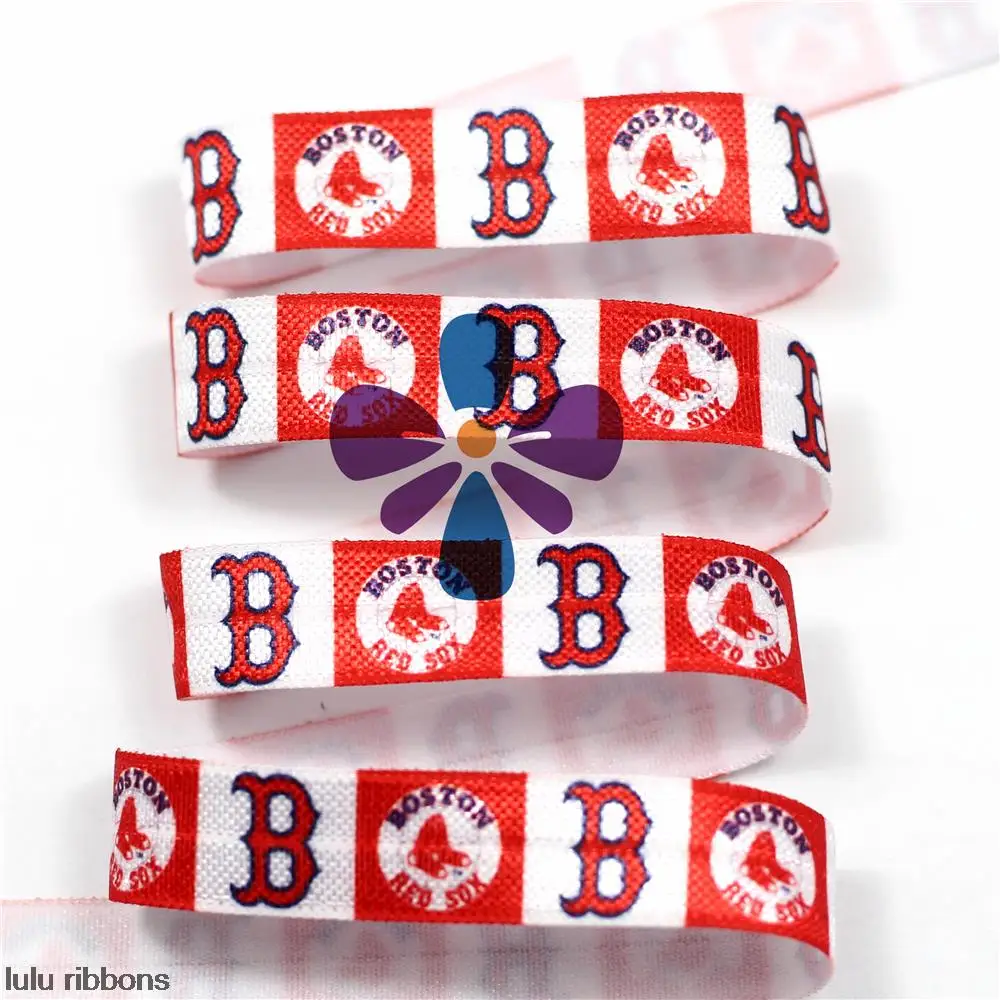 10 ярдов 5/8 &quot16 мм Ред Сокс Sprots печатных эластичные ленты DIY аксессуары для волос