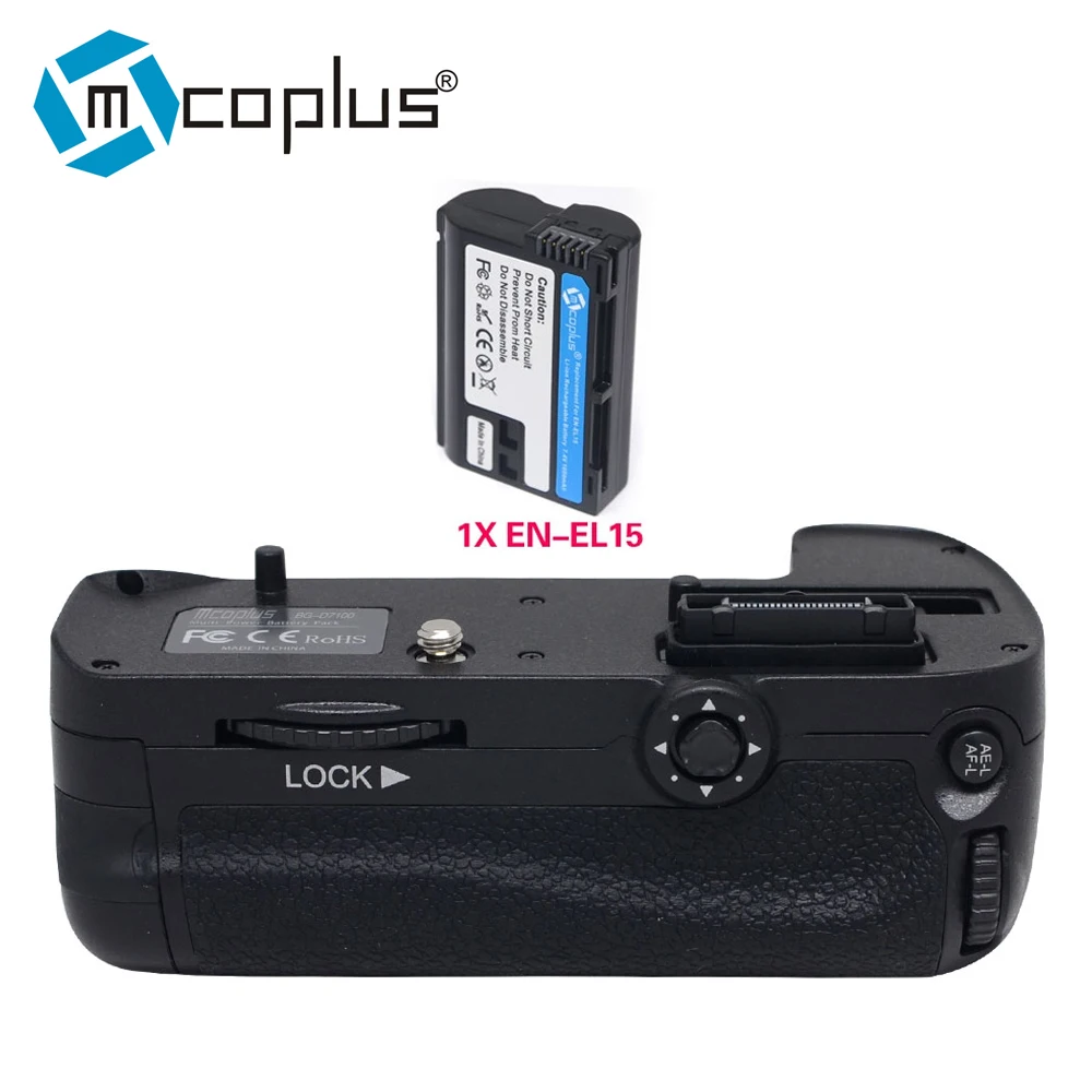 Многофункциональная Вертикальная Батарейная ручка Mcoplus Venidice D7100 с 1x EN EL15 для Nikon