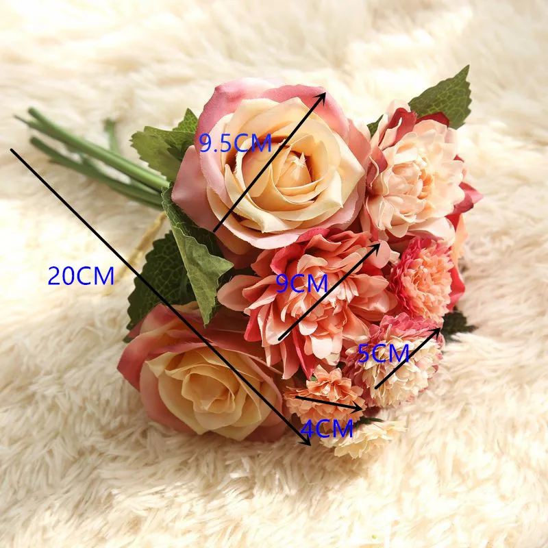 Искусственные цветы 8 цветов роза Маргаритка шелковые букет искусственные