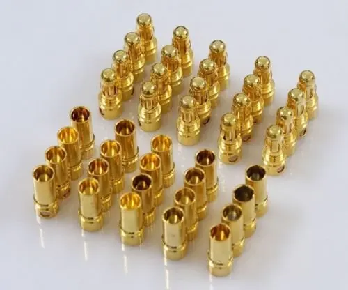 20 парт/лот 3 5 мм RC Gold Bullet Connector батарея ESC Банановая Заглушка с термоусадочной