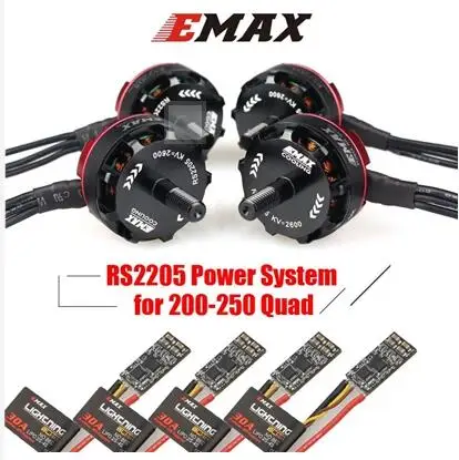 4 шт. Emax оригинальная коробка RS2205 2300KV 2600KV /Lightning 30A мини набор ESC бесщеточный