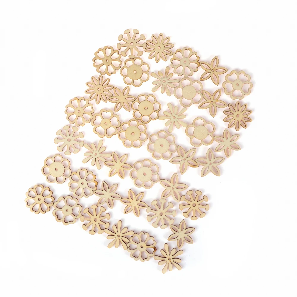 50 шт./компл. Натуральный Деревянный Скрапбукинг художественная коллекция