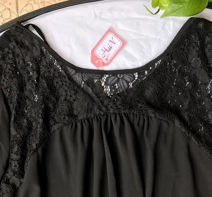 

Women Autumn Fashion Casual Loose Hollow Out Vintage Lace Chiffon Cotton Butterfly Full Sleeve Plus Size Mini Dress Vestidos