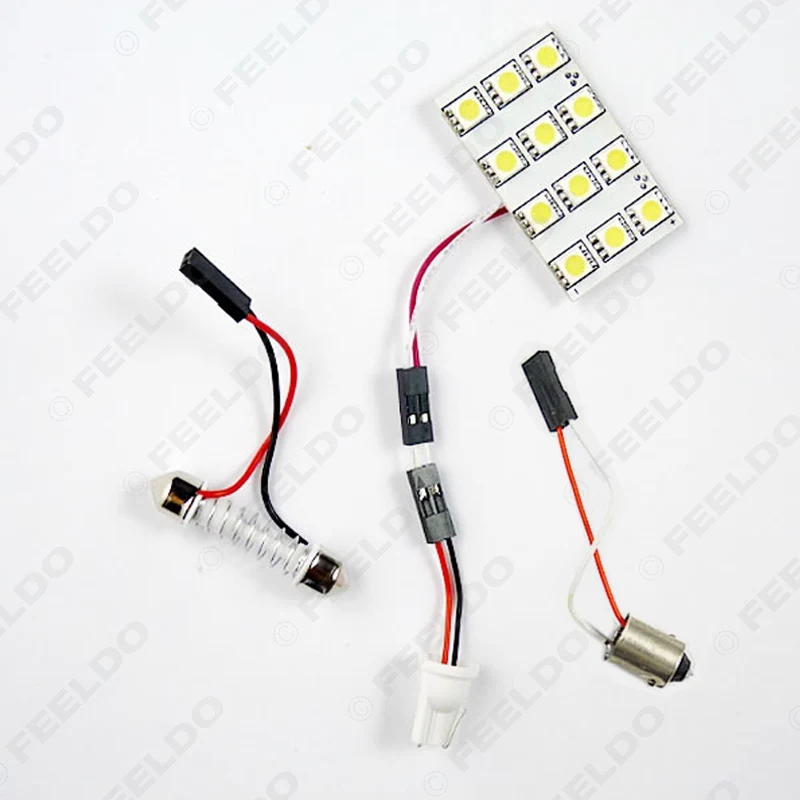 FEELDO 1 шт. белый автомобиль 12SMD 5050 12 светодиодный Светодиодный светильник Панель с