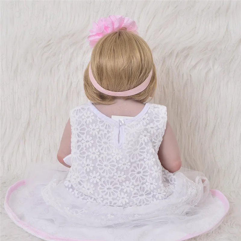 23 дюймов Reborn Baby Doll Bebe полный Силиконовый живой Girl Body поверхность для создания