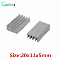 20pcslot 20x11x5mm aluminum heatsink heat sink radiator for chip vga ram ic led electronic 3d printer cooler cooling