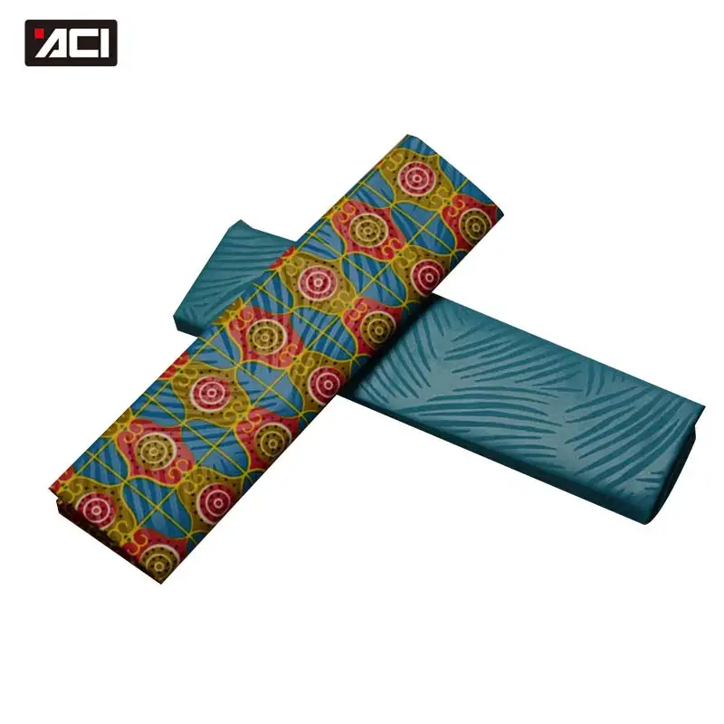 ACI Ghana Kente Ткань 2 ярдов микс простая крашеная африканская ткань Анкара 2 ярдов тиснение узор настоящий воск блок принты ткань