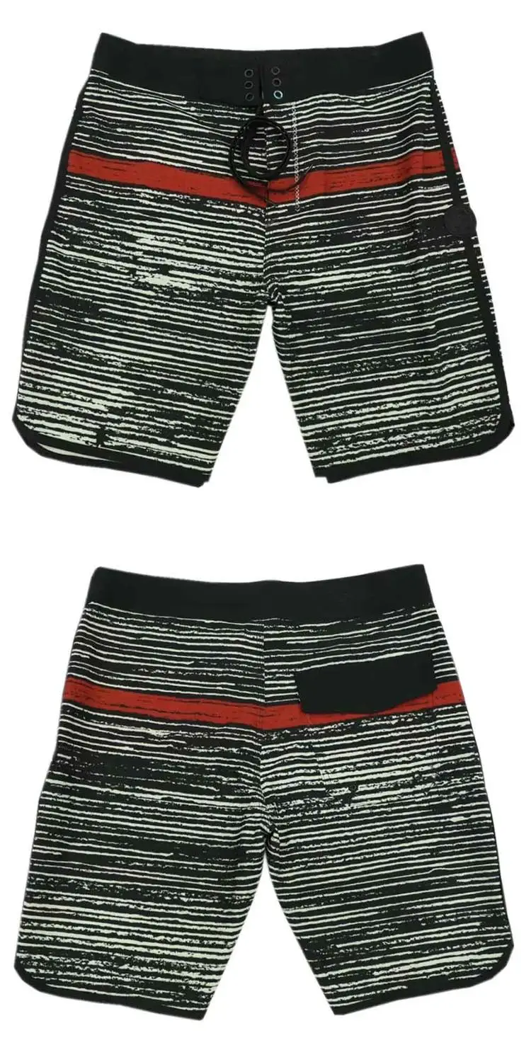 BNWT водонепроницаемые мужские пляжные шорты, быстросохнущие шорты из эластана и спандекса, мужские шорты-бермуды, повседневные шорты - Цвет: Черный